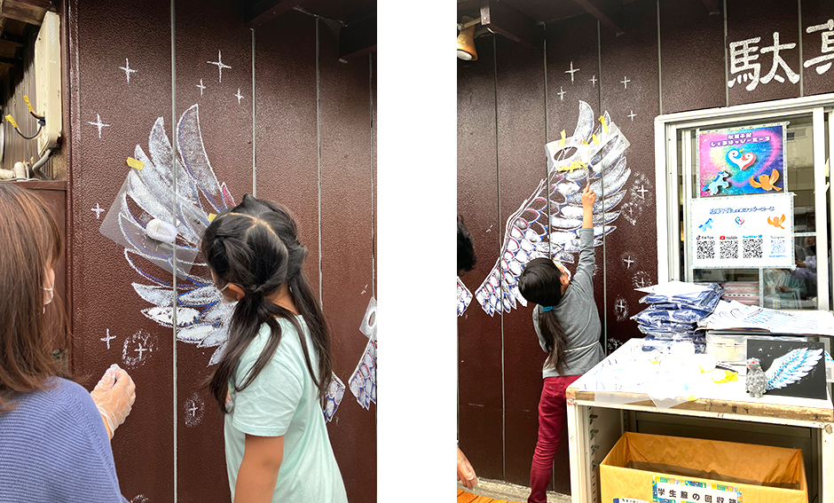 だがしやに描こう！『てんしのはね』＠駄菓子屋しぇあはっぴーえーる